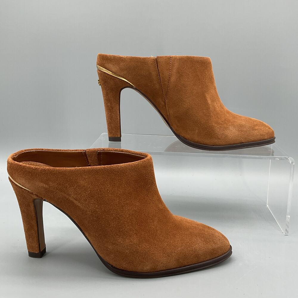 Vince Camuto Women’s Solene High Heel Almond Toe Clogs Brown Size 6.5M
